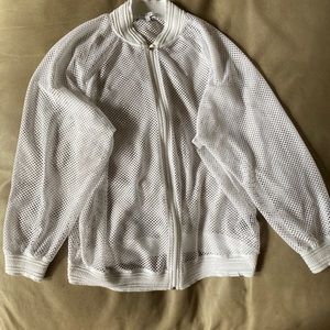 Koral net bomber jacket